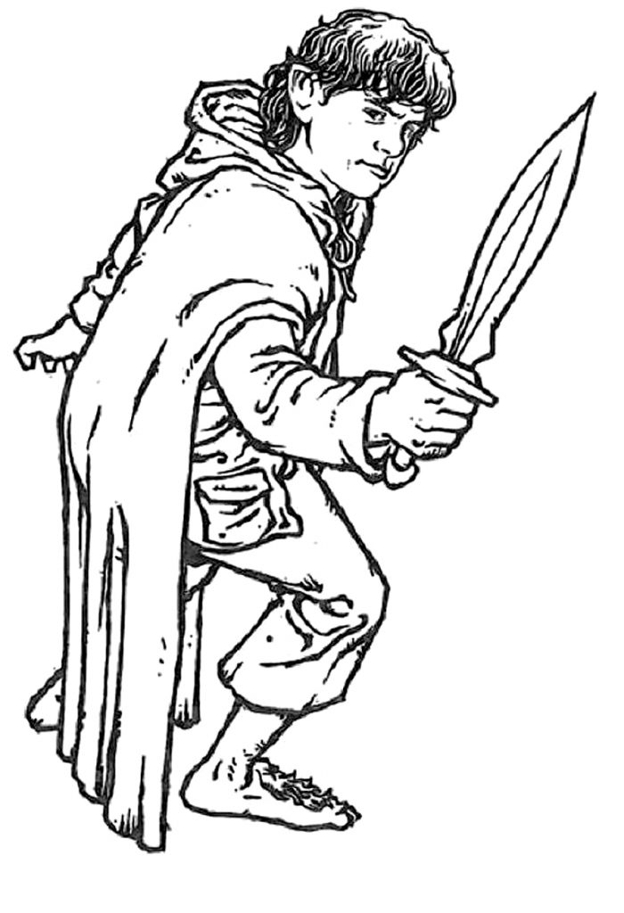 Plansa de colorat cu Lord Of The Rings 6 10